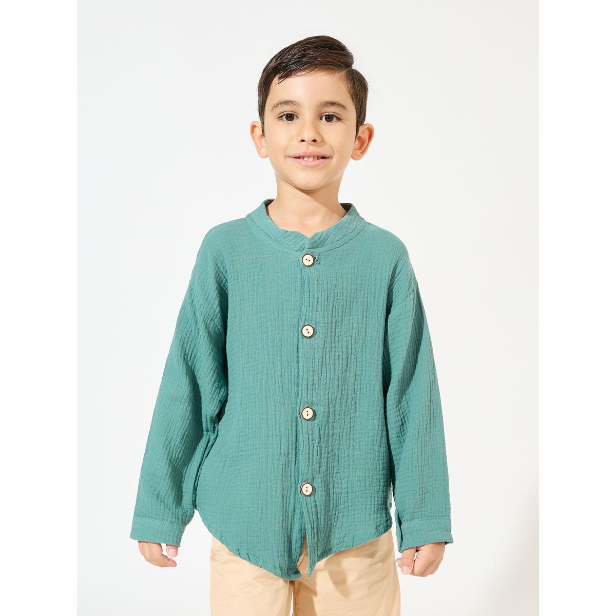 قميص بياقة قائمة وازرار غلق-boys-clothing-shirts-image-4