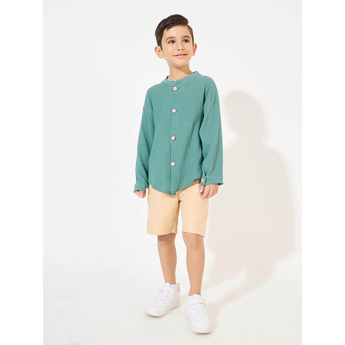 قميص بياقة قائمة وازرار غلق-boys-clothing-shirts-image-3