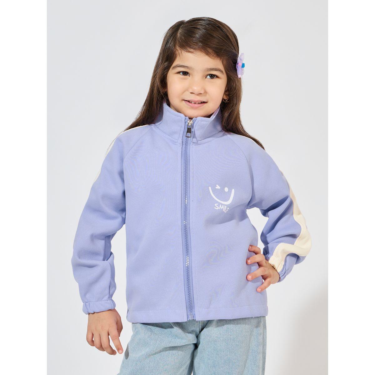 Styli Letter Printed Zipper Baseball Jacket-girls-clothing-jacketsandcoats-image-2