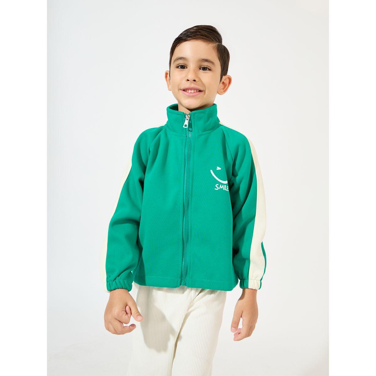 Styli Letter Print Zipper Baseball Jacket-boys-clothing-jacketsandcoats-image-2