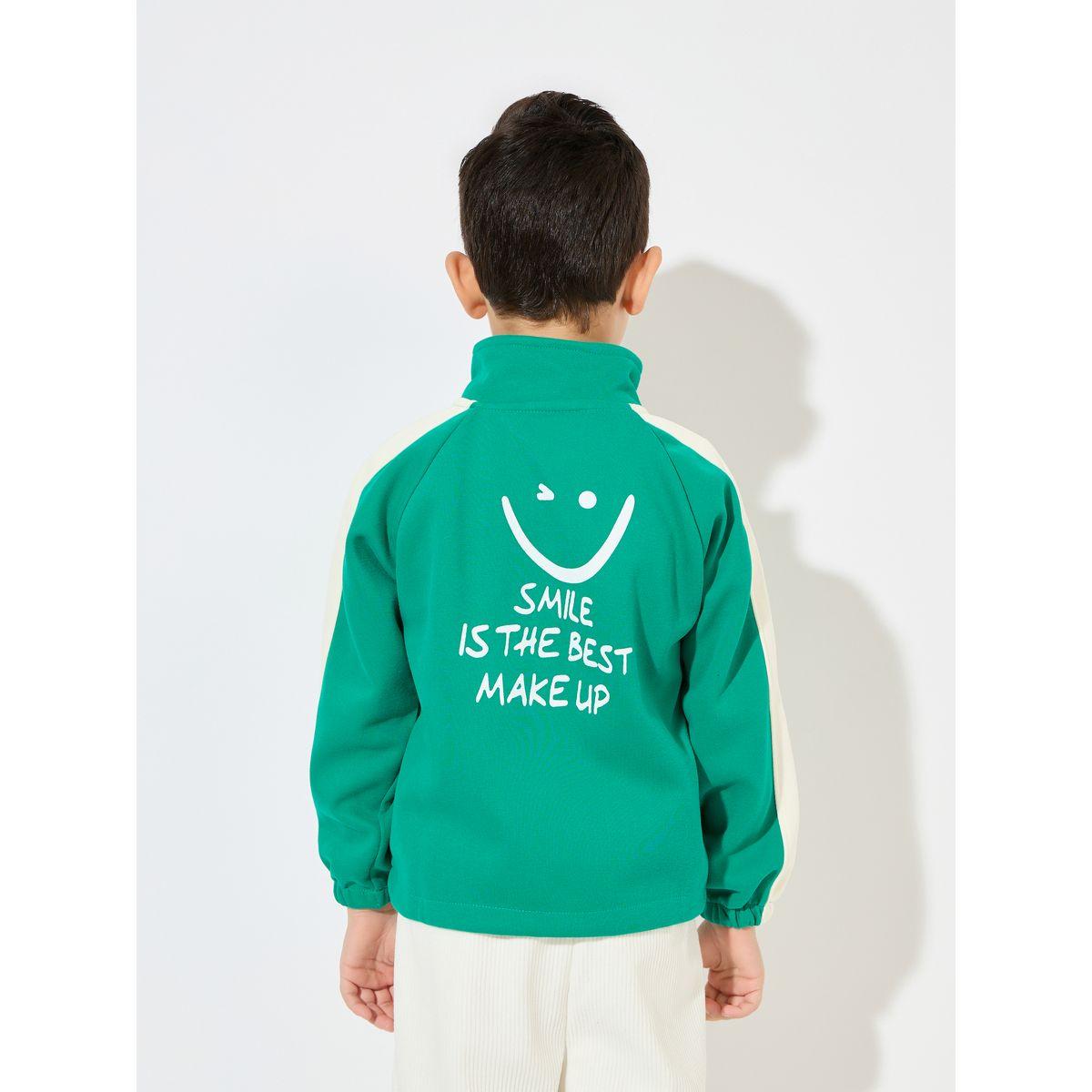 Styli Letter Print Zipper Baseball Jacket-boys-clothing-jacketsandcoats-image-5