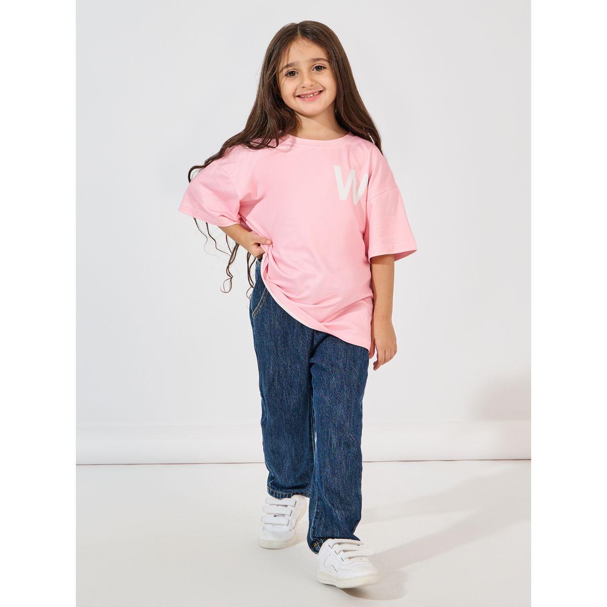 تيشيرت فضفاض مطبع بطبعة جرافيك-girls-clothing-tshirts-image-3