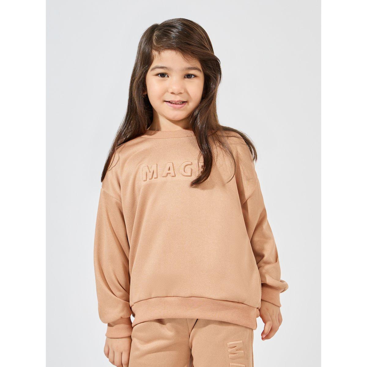 Styli Embossed Print Drop Shoulder Sweatshirt & Jogger Set-girls-clothing-setsandcoords-image-2