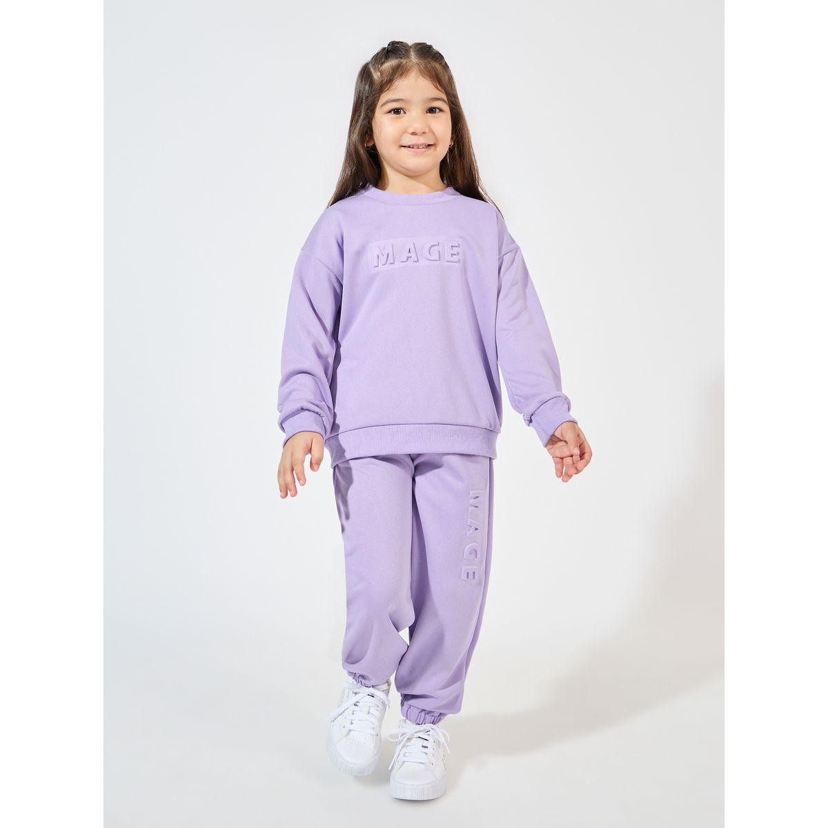مجموعة من جوغر مع سويت شيرت بأكتاف منخفضة-girls-clothing-setsandcoords-image-1