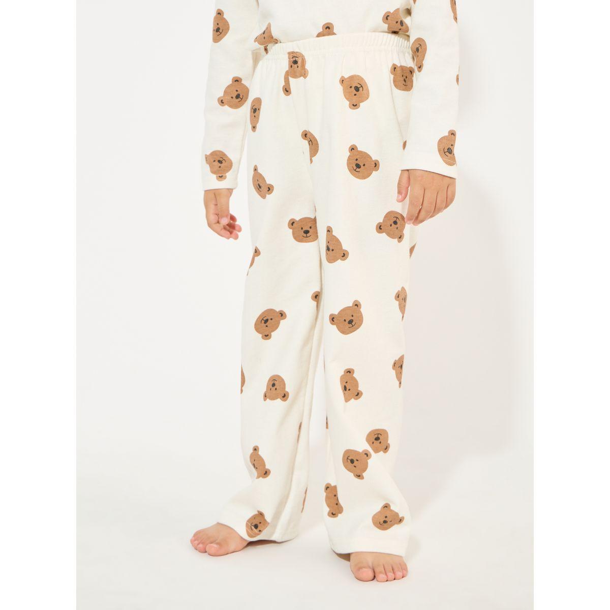 Styli Bear Pattern Sweatshirt & Pyjama Set-boys-clothing-nightwear-image-5