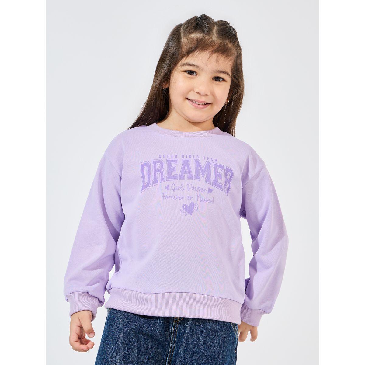 سويت شيرت بطبعة كتابة مع أكتاف منخفضة-girls-clothing-sweatshirts-image-1