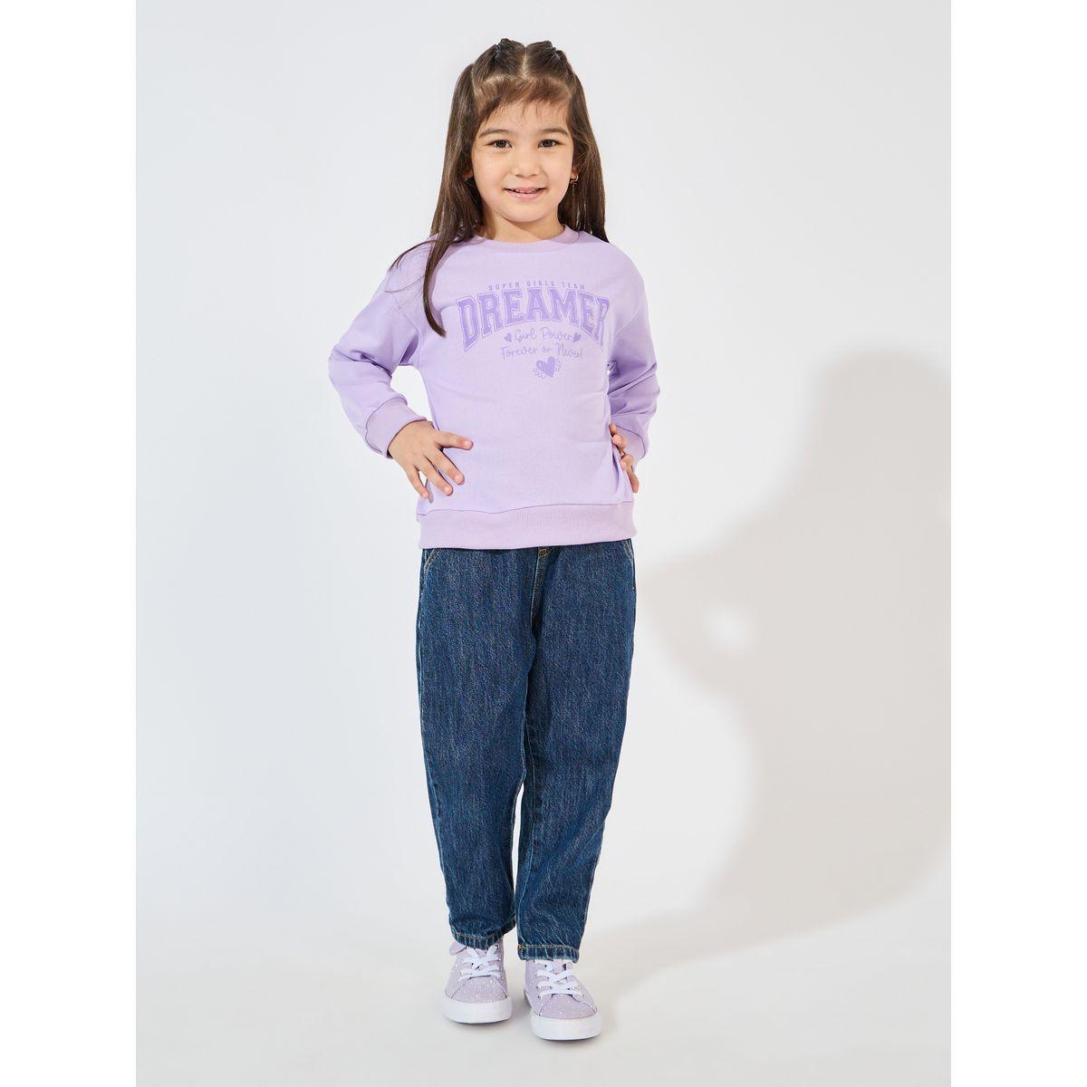 سويت شيرت بطبعة كتابة مع أكتاف منخفضة-girls-clothing-sweatshirts-image-2