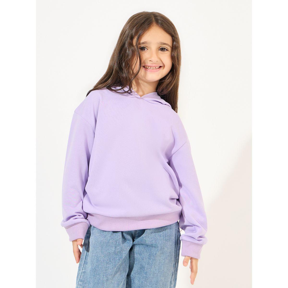 Styli Solid Hoodie with Dropped Shoulder-girls-clothing-winterwear-sweatshirts-image-1