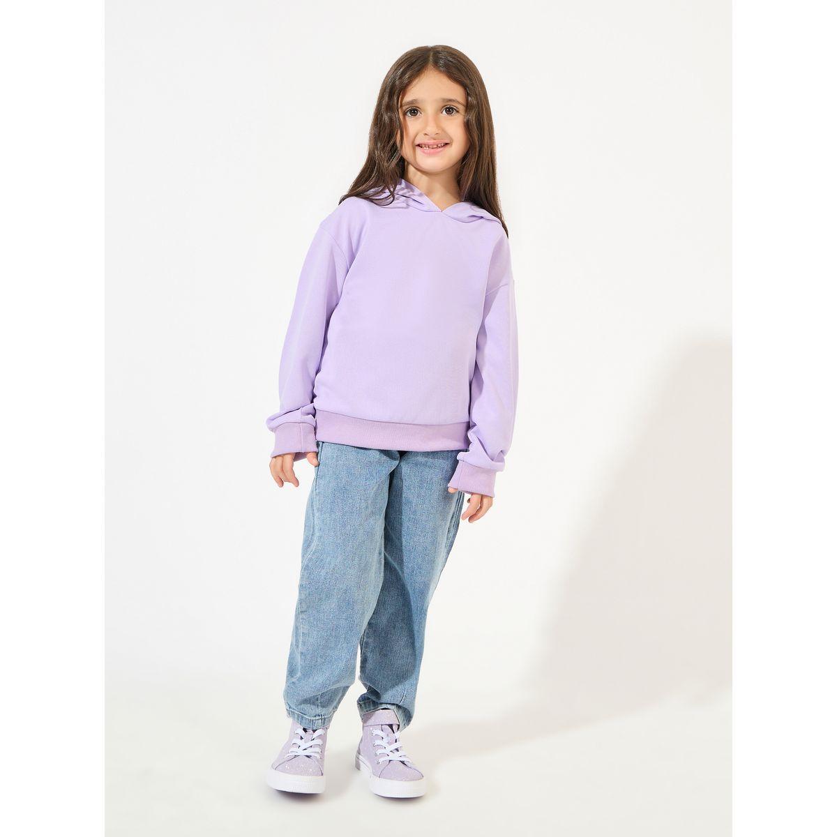Styli Solid Hoodie with Dropped Shoulder-girls-clothing-winterwear-sweatshirts-image-2