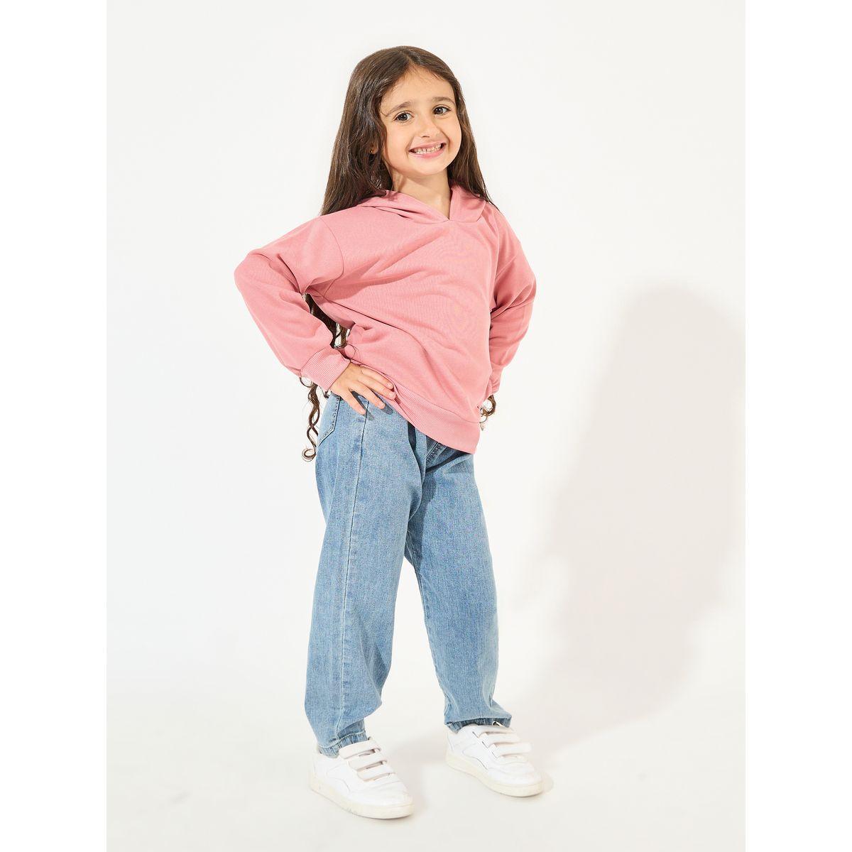 Styli Solid Hoodie with Dropped Shoulder-girls-clothing-winterwear-sweatshirts-image-2