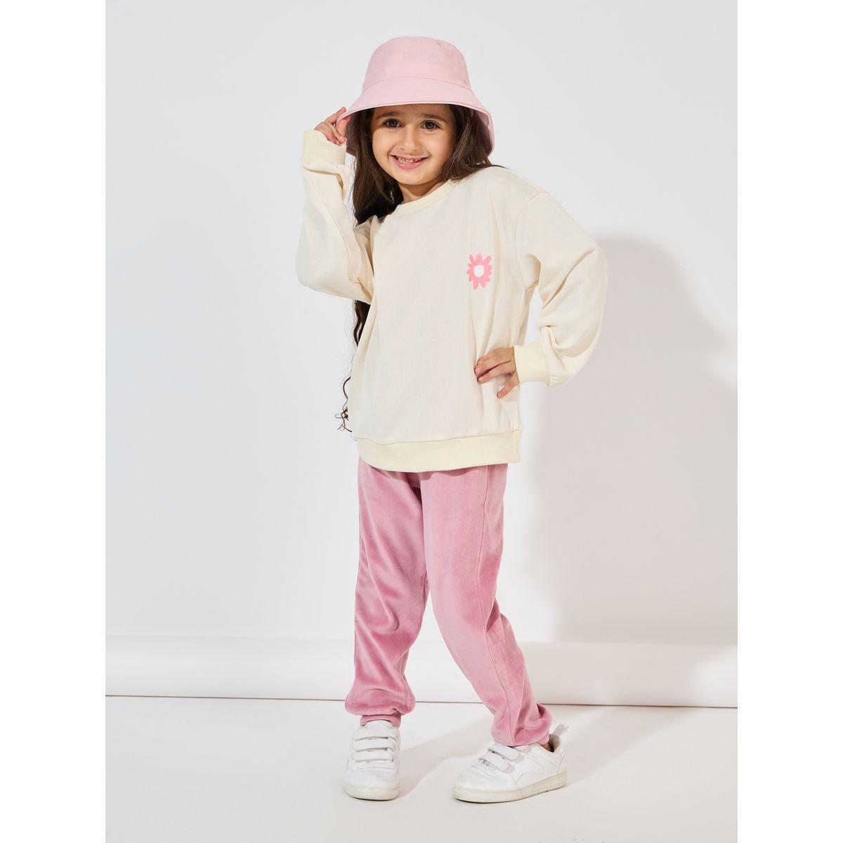 سويت شيرت بأكتاف منخفضة وطبعة جرافيك-girls-clothing-winterwear-sweatshirts-image-3