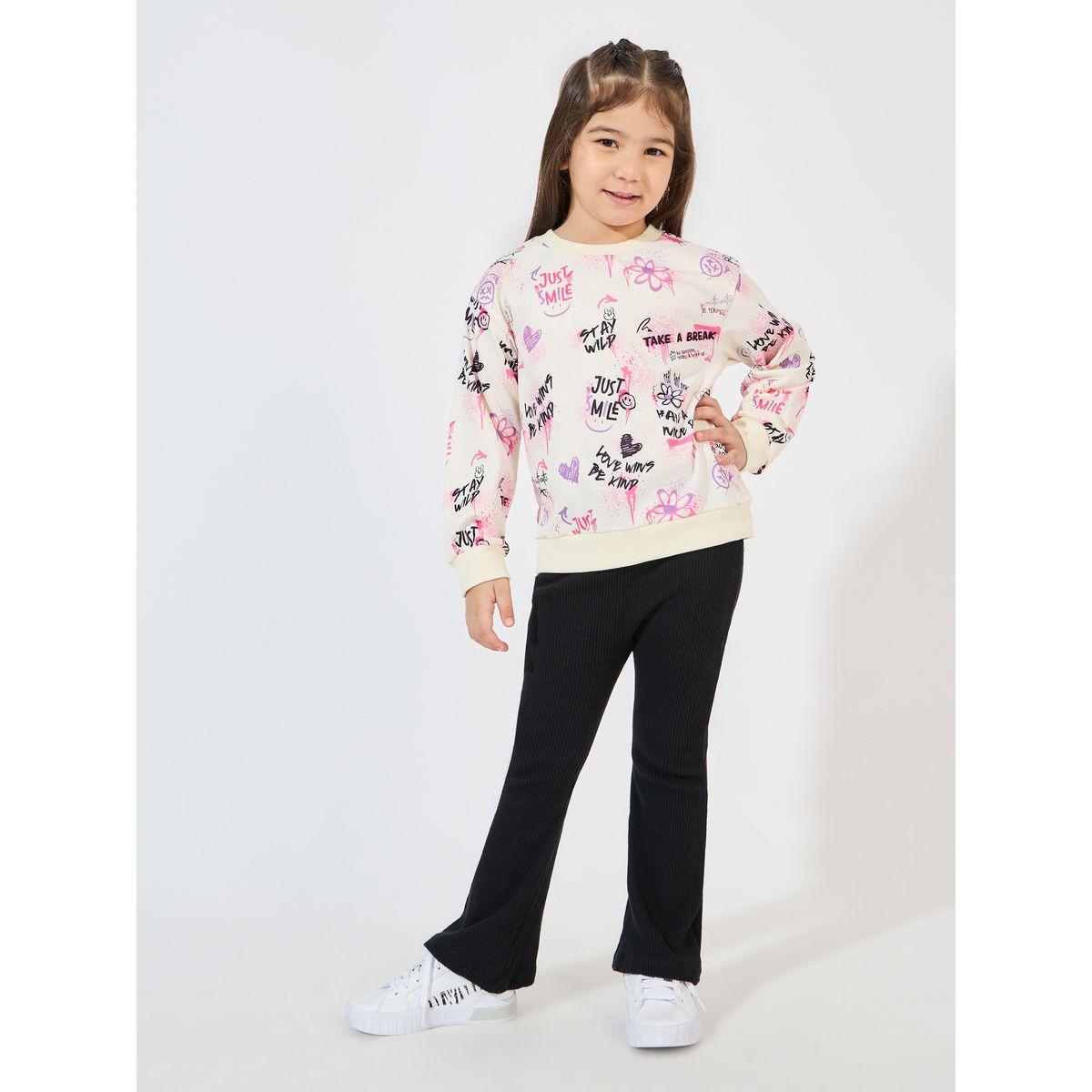 سويت شيرت مطبع بالكامل مع أكتاف منخفضة-girls-clothing-winterwear-sweatshirts-image-2