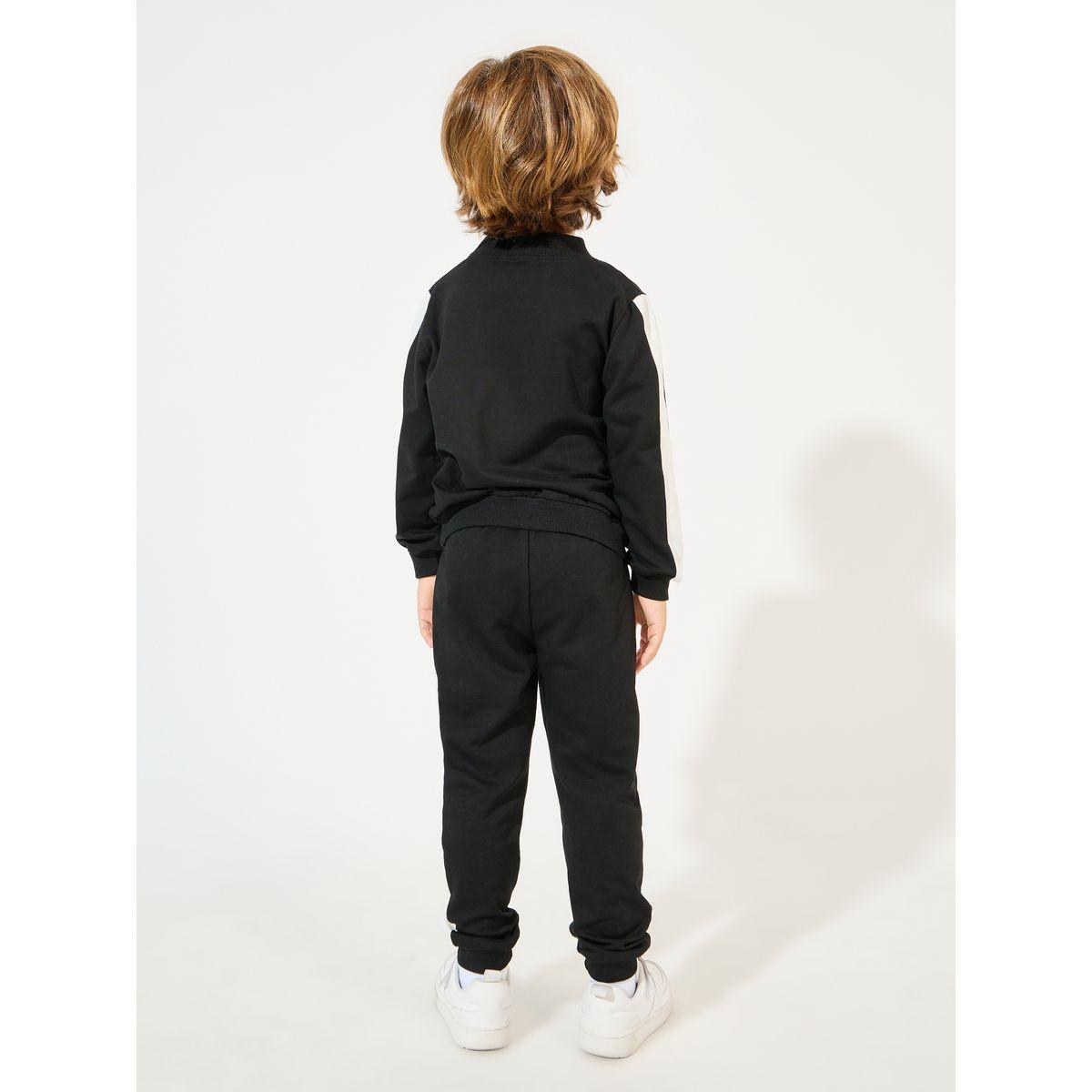 Styli Contrast Side Striped Sweatshirt & Joggers Set-boys-clothing-setsandcoords-image-4