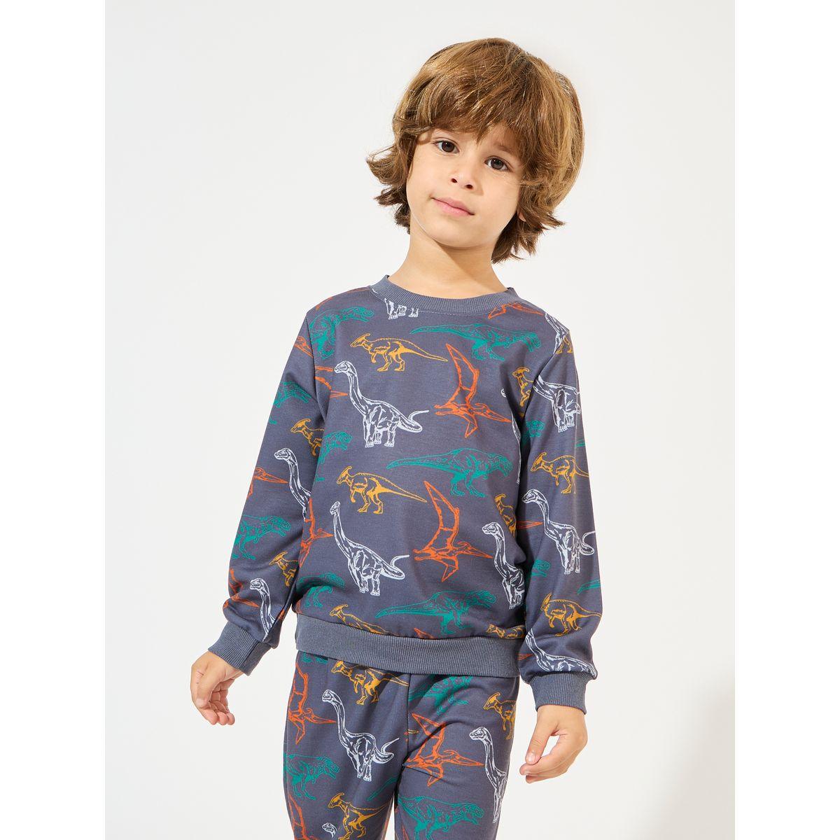 Styli Dinosaur Print Sweatshirt & Joggers Set-boys-clothing-setsandcoords-image-2