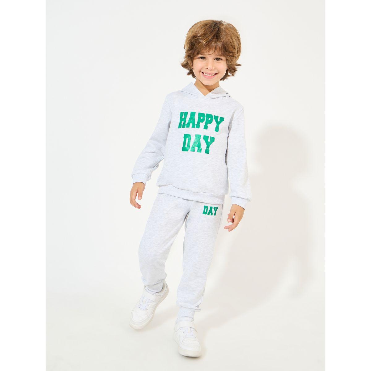 Styli Happy Day Slogan Print Hoodie & Joggers Set-boys-clothing-setsandcoords-image-1