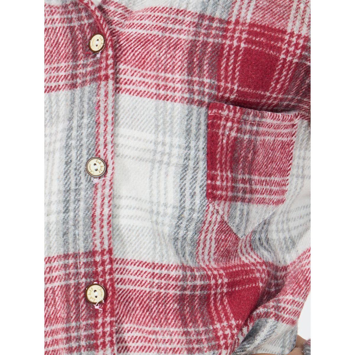 Styli Plaid Casual Shirt with Buttons-girls-clothing-blousesandshirts-image-3
