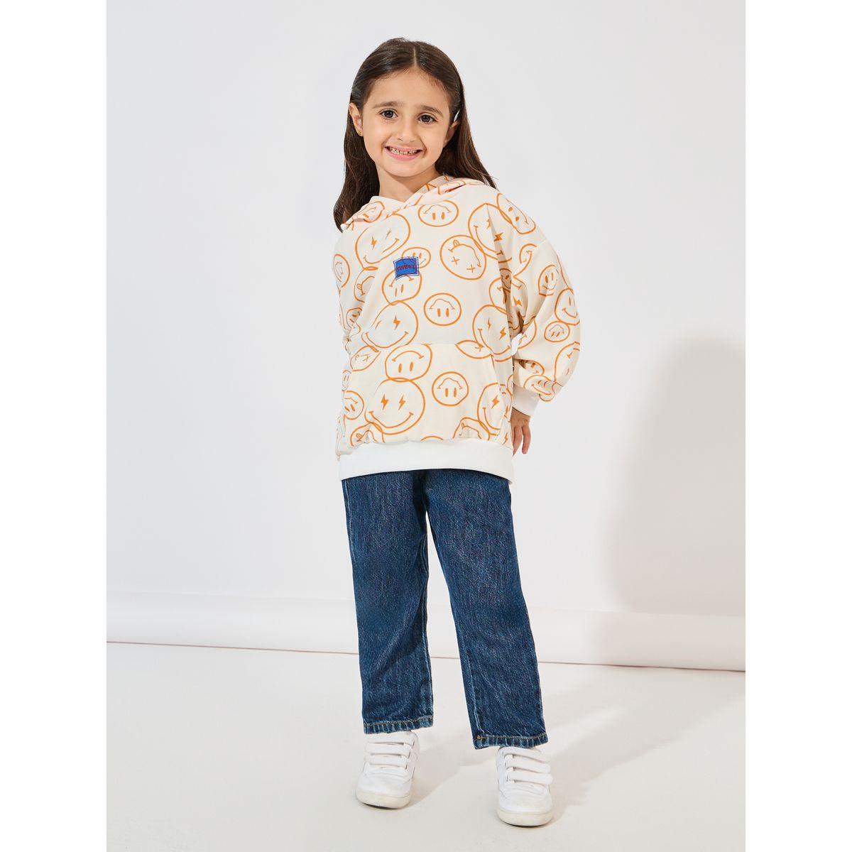 هودي مطبع بالكامل بطبعة سمايلي-girls-clothing-winterwear-sweatshirts-image-2