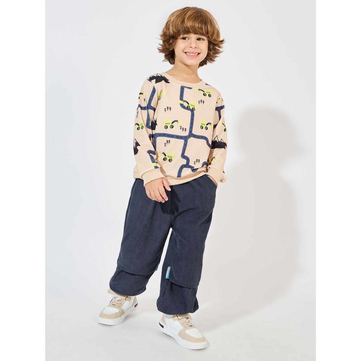 بنطال كوردروي مزين بشارة-boys-clothing-bottoms-trousers-image-3