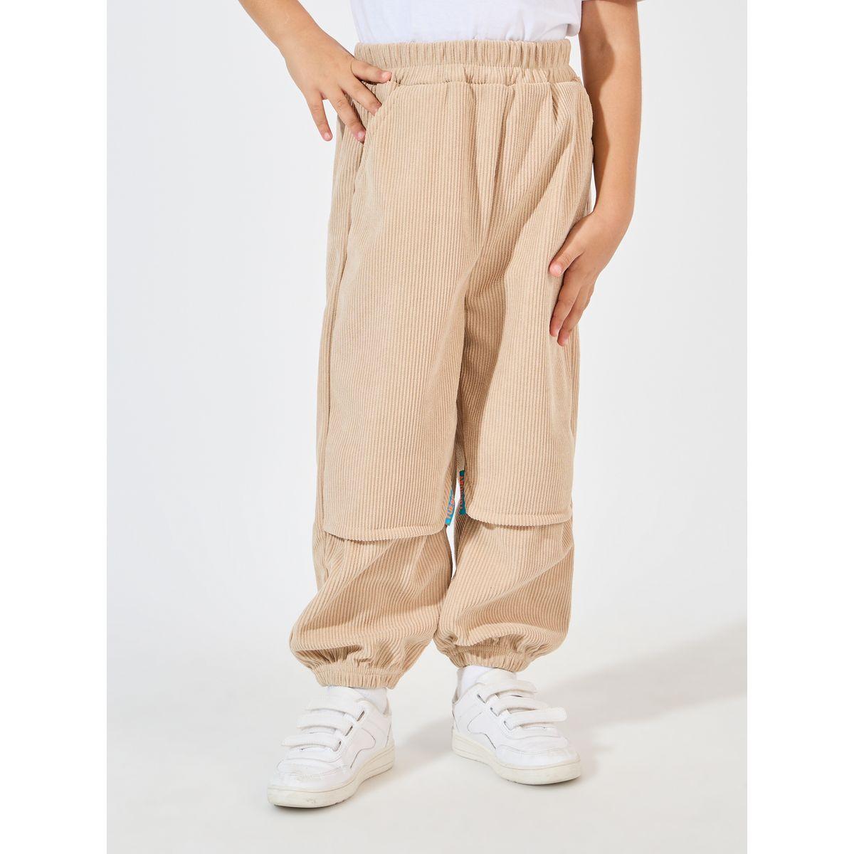 بنطال كوردروي مزين بشارة-boys-clothing-bottoms-trousers-image-1