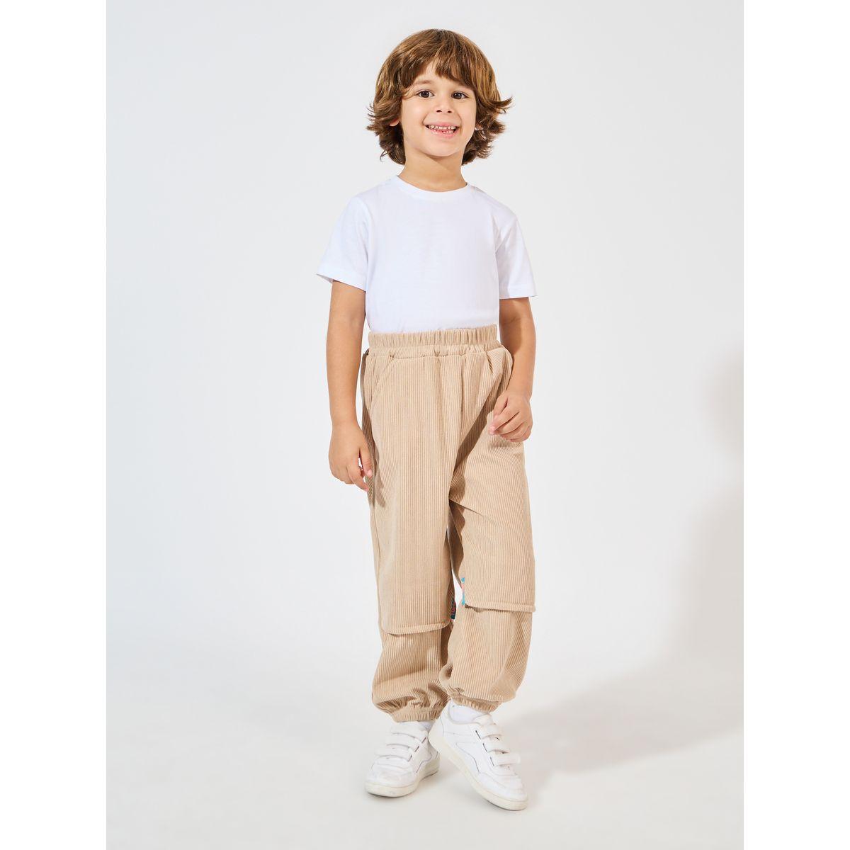 Styli Patch Design Corduroy Pants-boys-clothing-bottoms-trousers-image-2