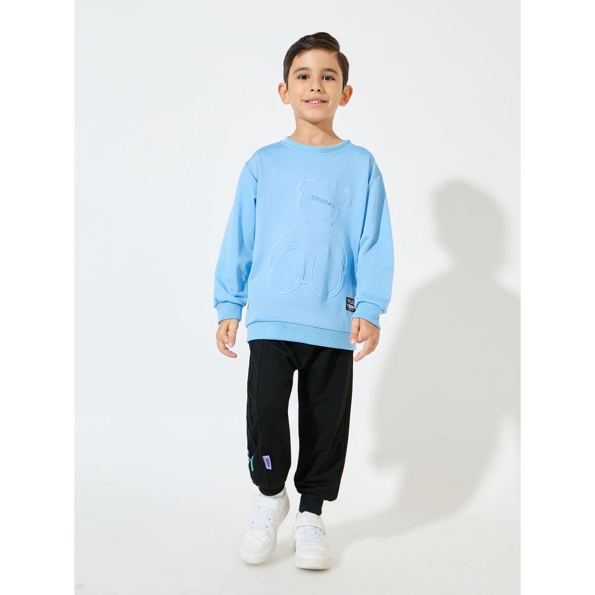 Styli Embossed Bear Pattern Sweatshirt-boys-clothing-winterwear-sweatshirts-image-2