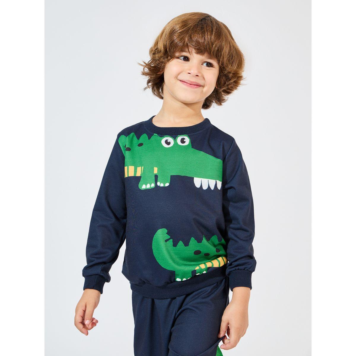 Styli Dinosaur Print Sweatshirt & Joggers Set-boys-clothing-setsandcoords-image-2