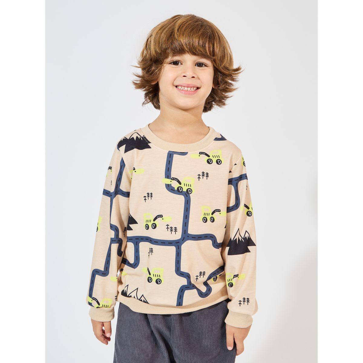 سويت شيرت مطبع بطبعة متاهة-boys-clothing-sweatshirts-image-4