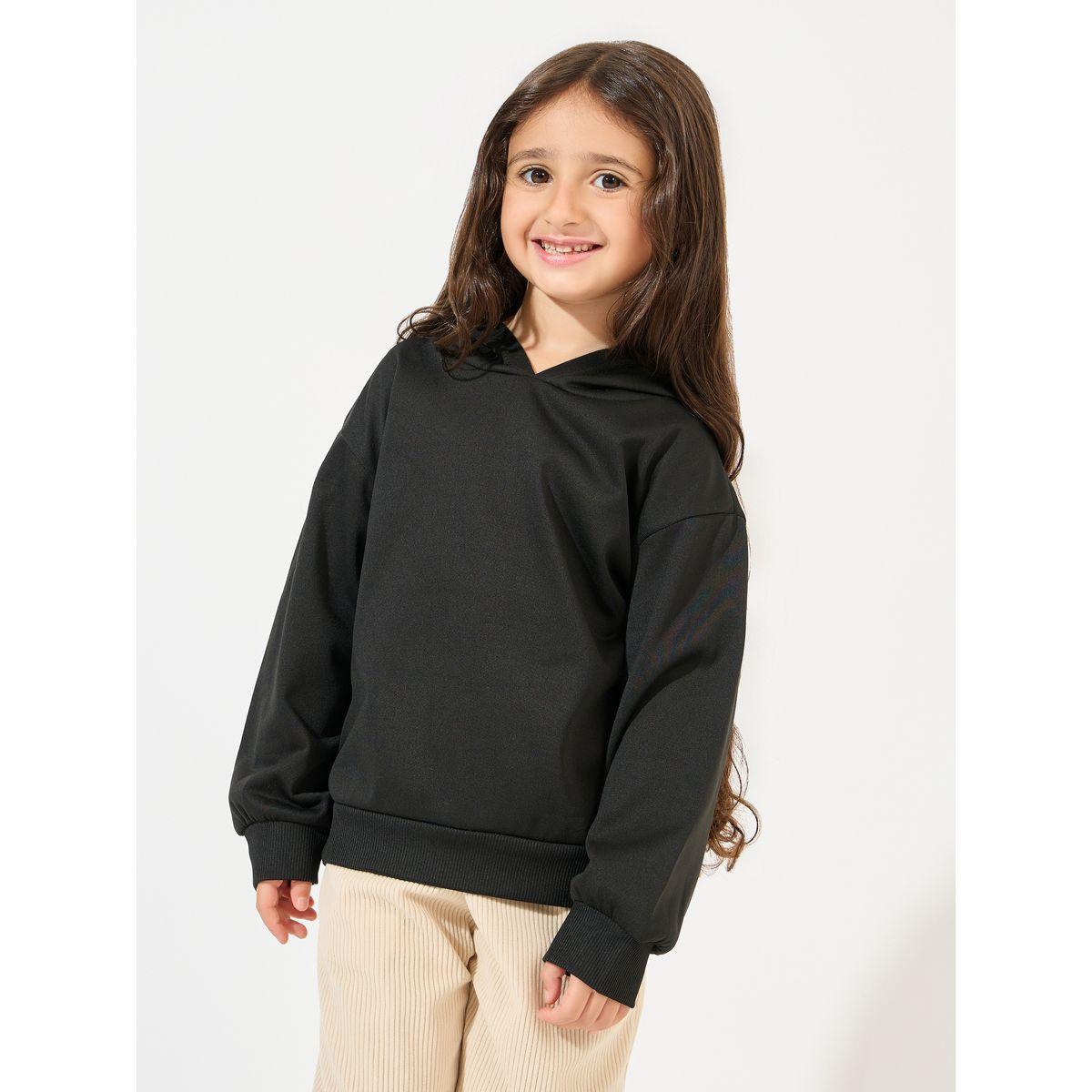 Styli Solid Hoodie with Dropped Shoulder-girls-clothing-winterwear-sweatshirts-image-1