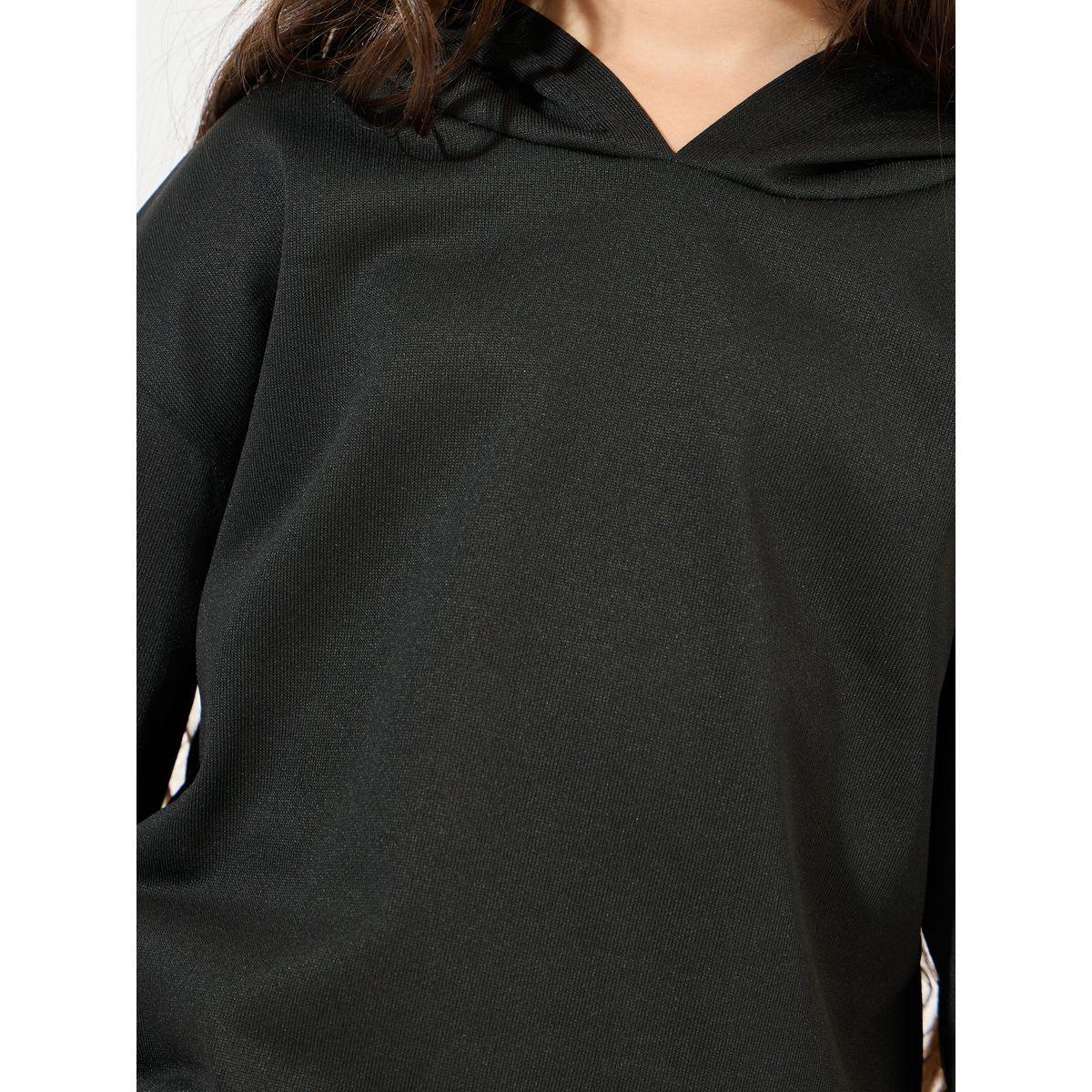 Styli Solid Hoodie with Dropped Shoulder-girls-clothing-winterwear-sweatshirts-image-3
