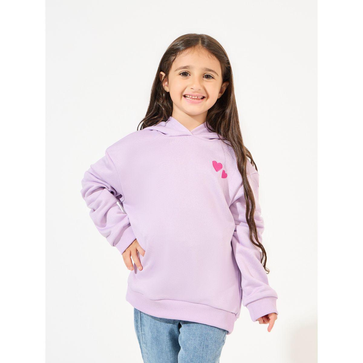 Styli Heart Embroidery Detail Hoodie-girls-clothing-sweatshirts-image-2