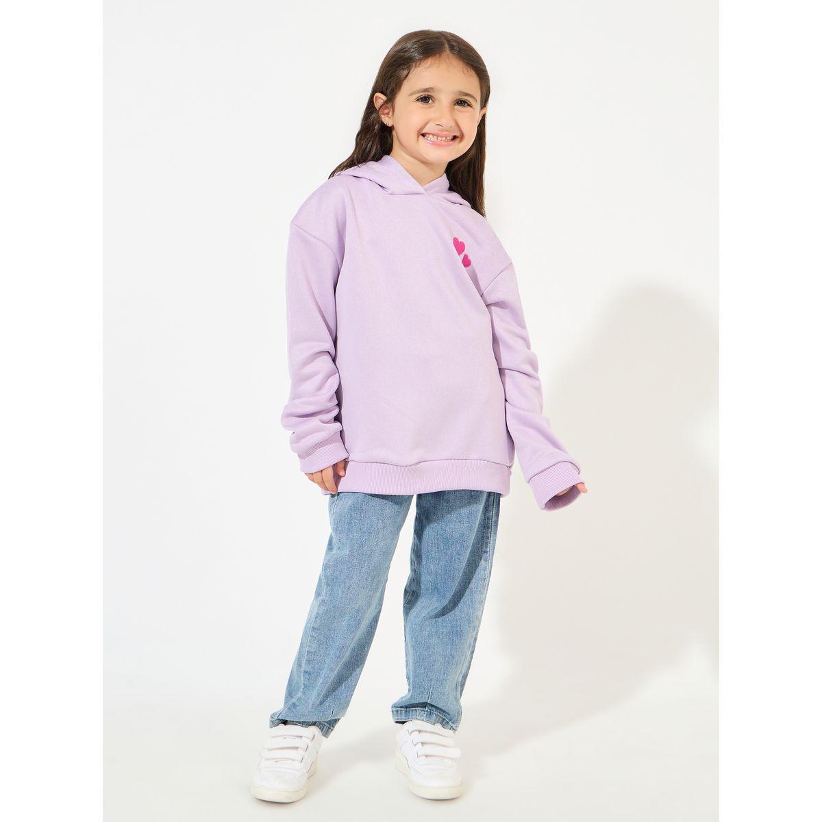 Styli Heart Embroidery Detail Hoodie-girls-clothing-sweatshirts-image-3