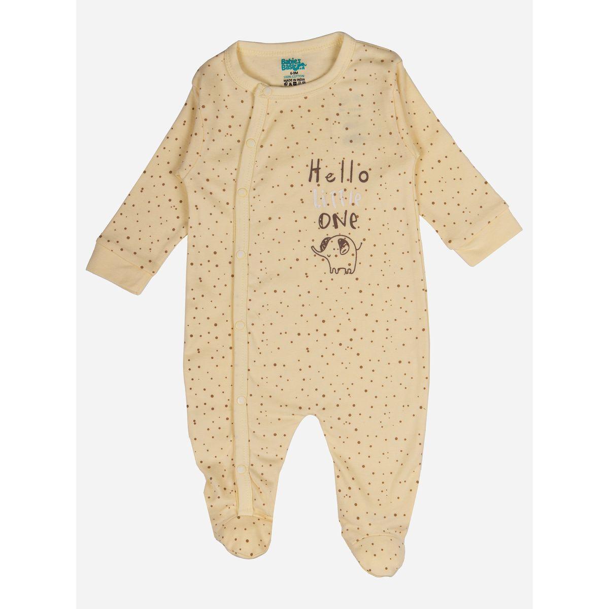 Babies Basic X Styli  Ditsy Print Long Sleeves Sleepsuit-baby-boys-clothing-bodysuits-image-1