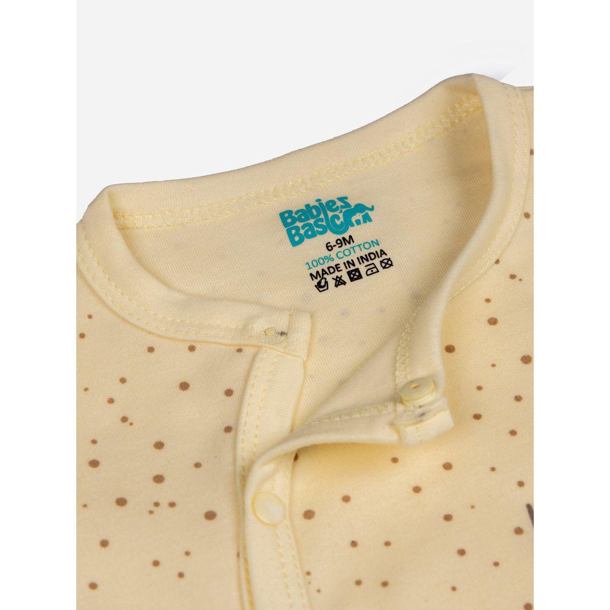 Babies Basic X Styli  Ditsy Print Long Sleeves Sleepsuit-baby-boys-clothing-bodysuits-image-3