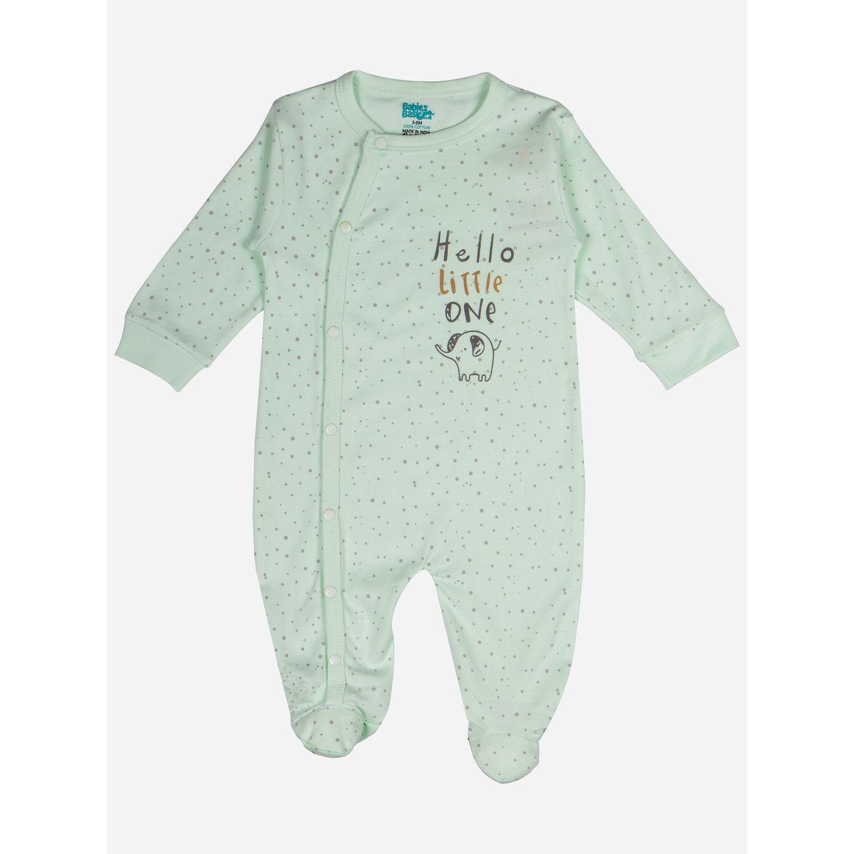 Babies Basic X Styli  Ditsy Print Long Sleeves Sleepsuit-baby-boys-clothing-bodysuits-image-1