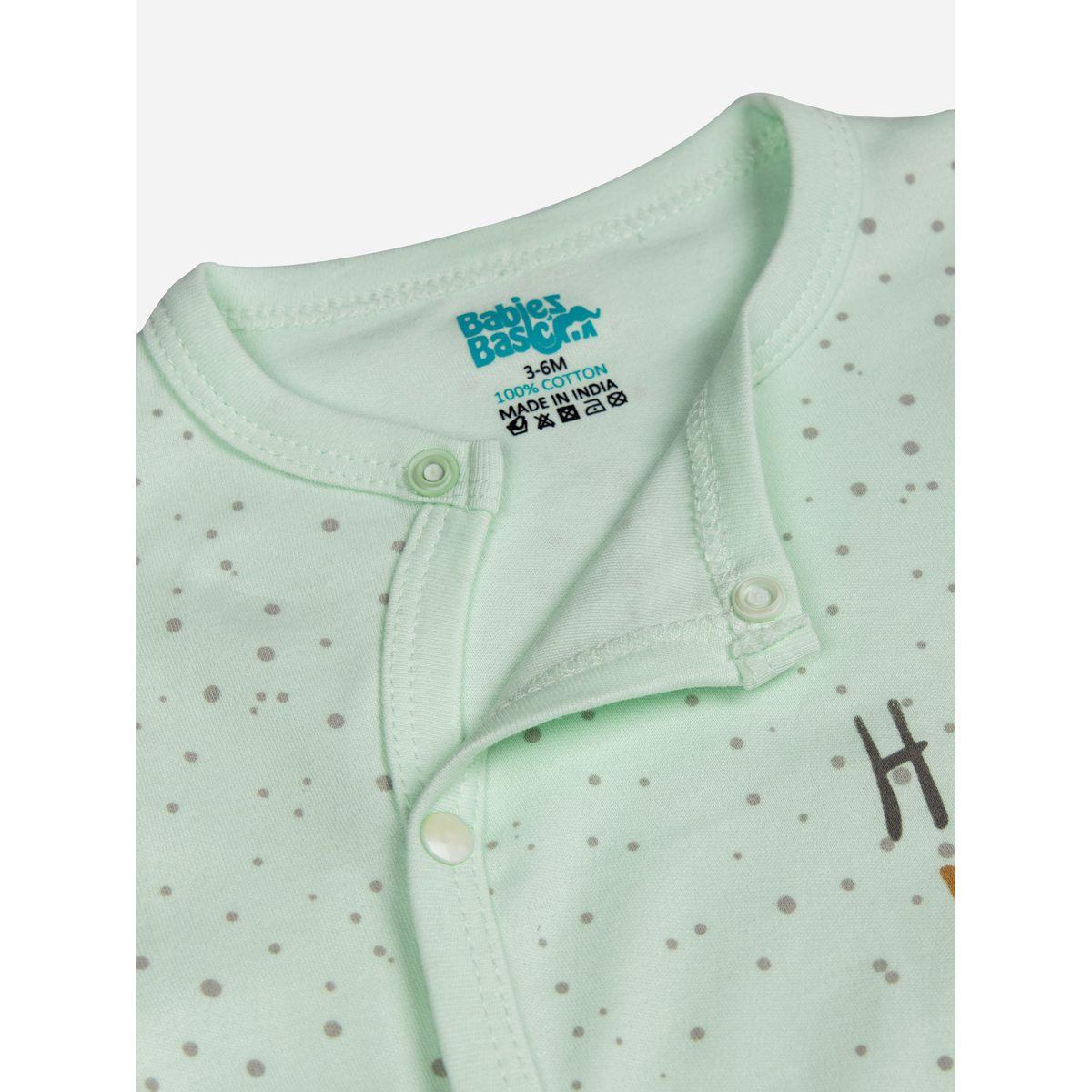 Babies Basic X Styli  Ditsy Print Long Sleeves Sleepsuit-baby-boys-clothing-bodysuits-image-3