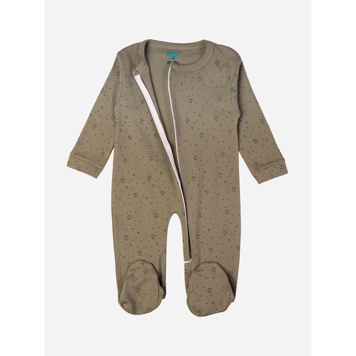 Babies Basic X Styli  Star & Moon Print Long Sleeves Sleepsuit-baby-boys-clothing-bodysuits-image-1