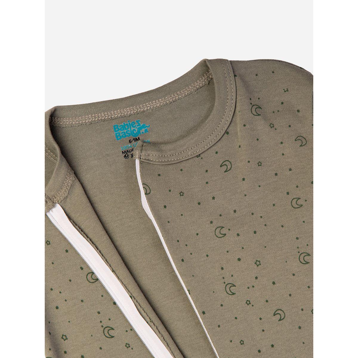 Babies Basic X Styli  Star & Moon Print Long Sleeves Sleepsuit-baby-boys-clothing-bodysuits-image-3