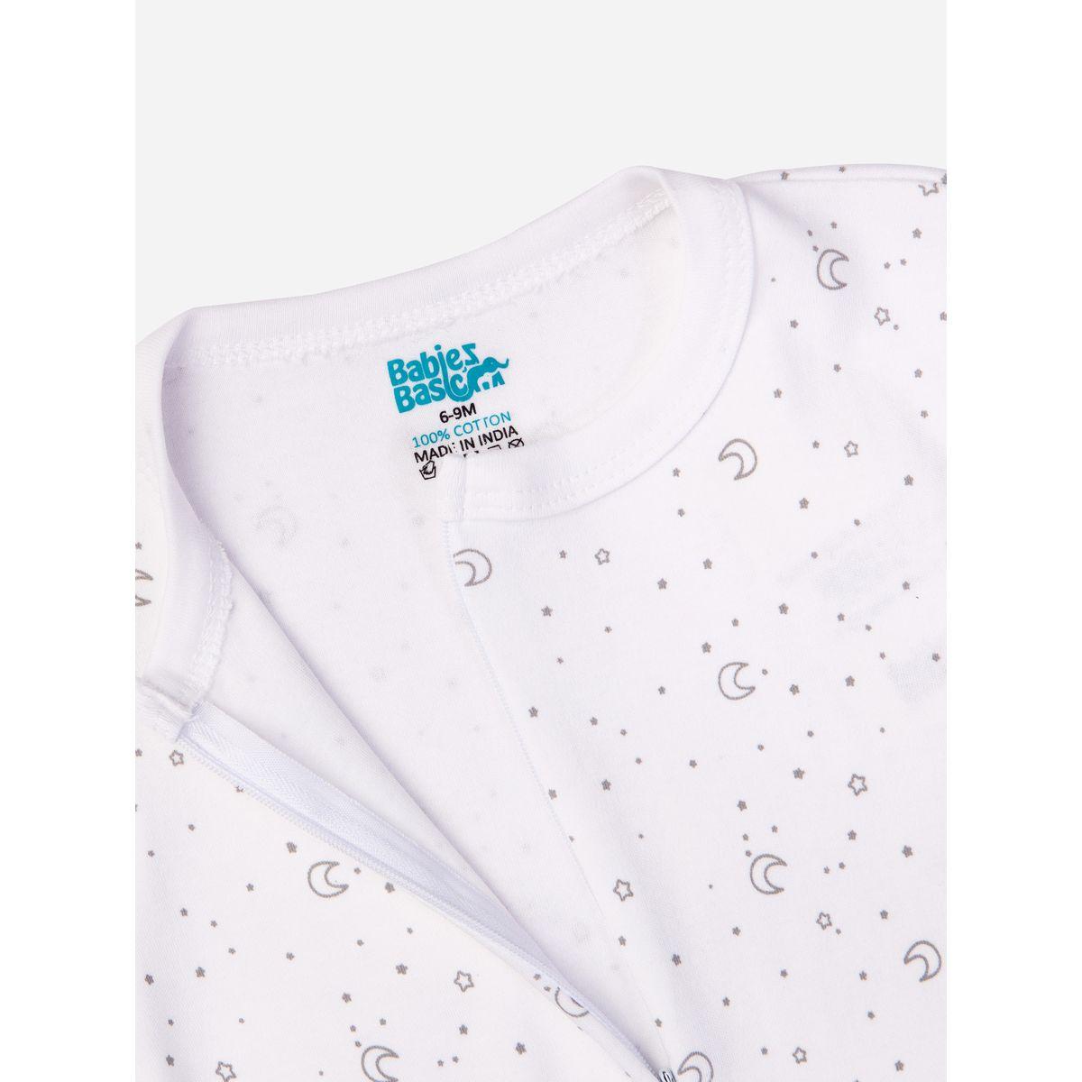 Babies Basic X Styli  Star & Moon Print Long Sleeves Sleepsuit-baby-girls-clothing-bodysuits-image-2