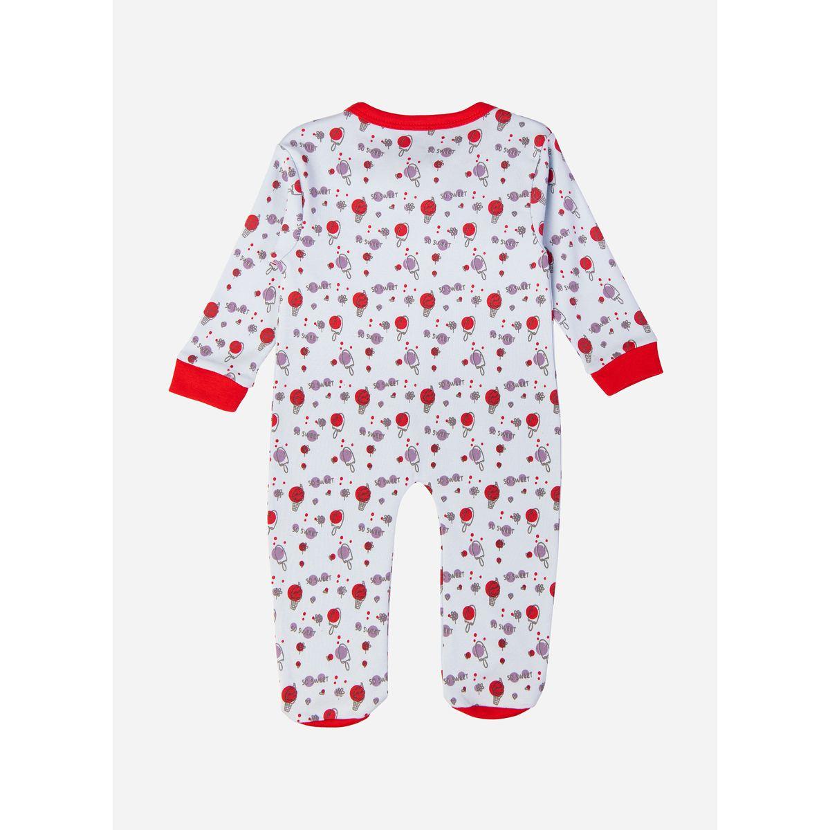 Babies Basic X Styli  Ice Cream Print Long Sleeves Sleepsuit-baby-girls-clothing-bodysuits-image-3