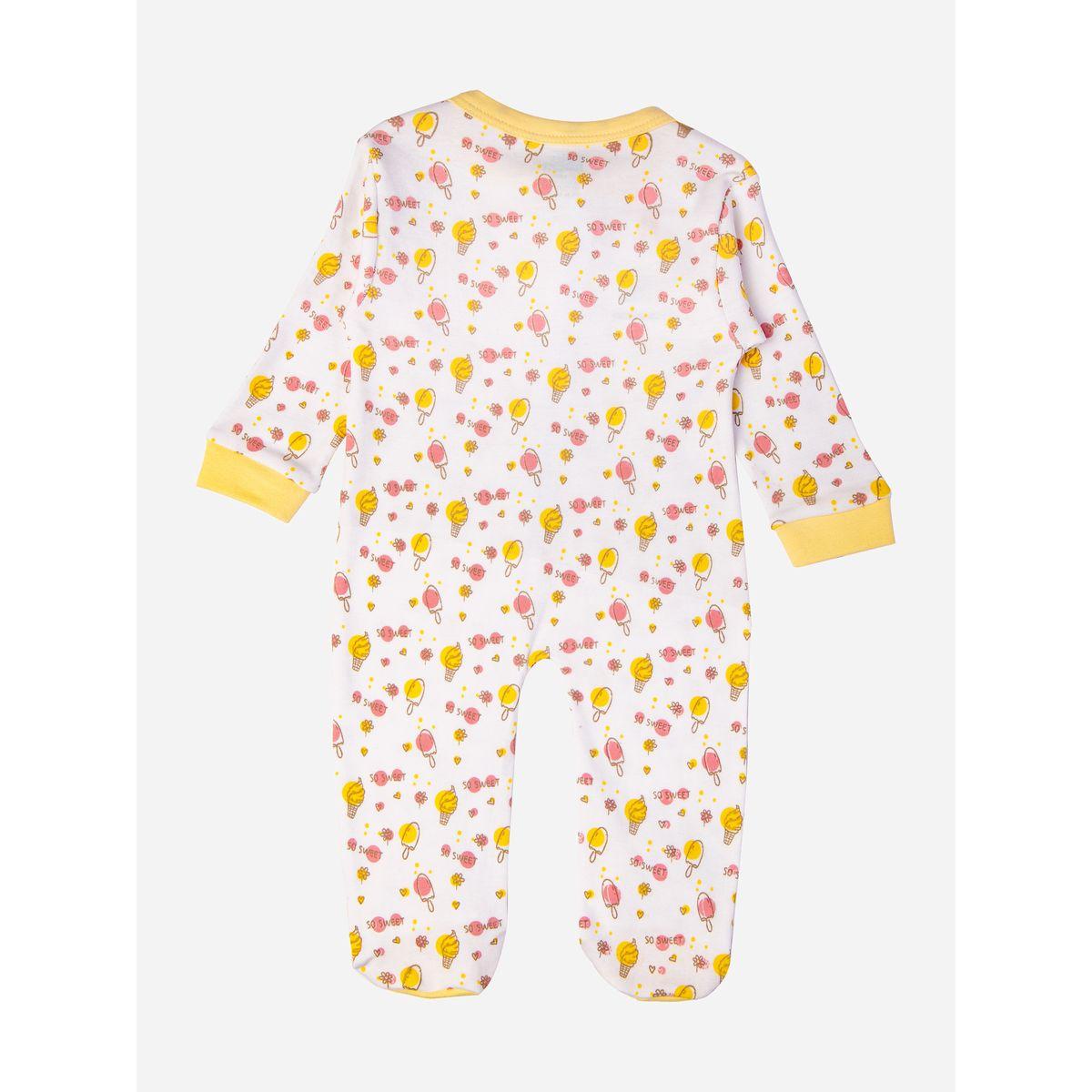 Babies Basic X Styli  Ice Cream Print Long Sleeves Sleepsuit-baby-girls-clothing-bodysuits-image-3