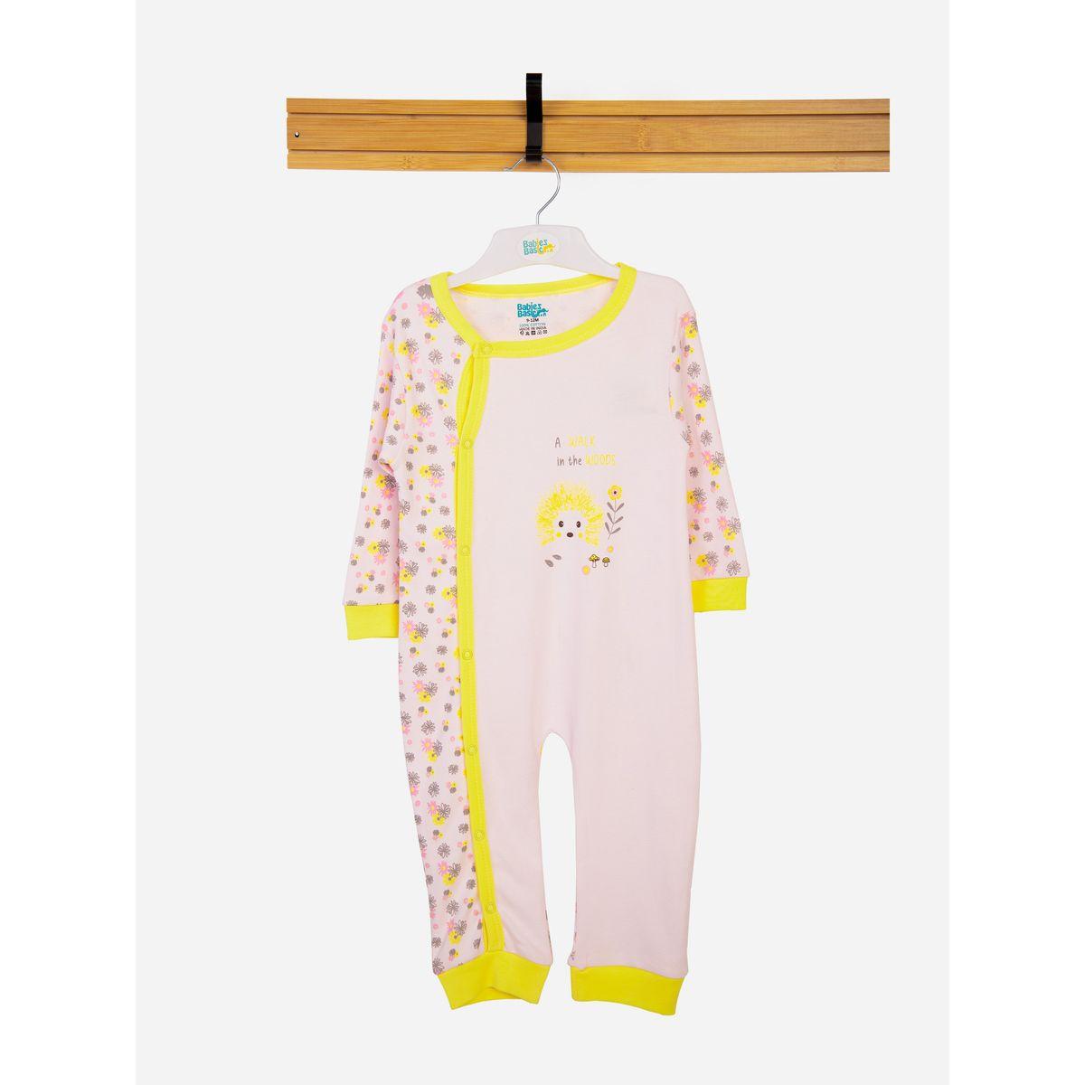 Babies Basic X Styli  Floral Print Long Sleeves Sleepsuit-baby-girls-clothing-bodysuits-image-1