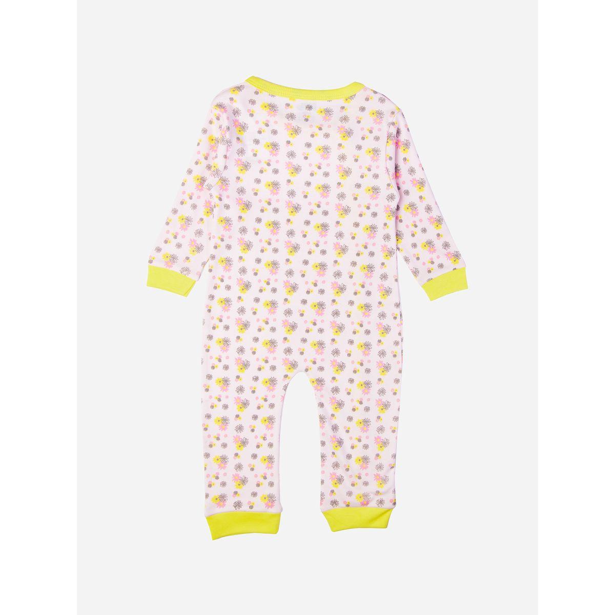 Babies Basic X Styli  Floral Print Long Sleeves Sleepsuit-baby-girls-clothing-bodysuits-image-2