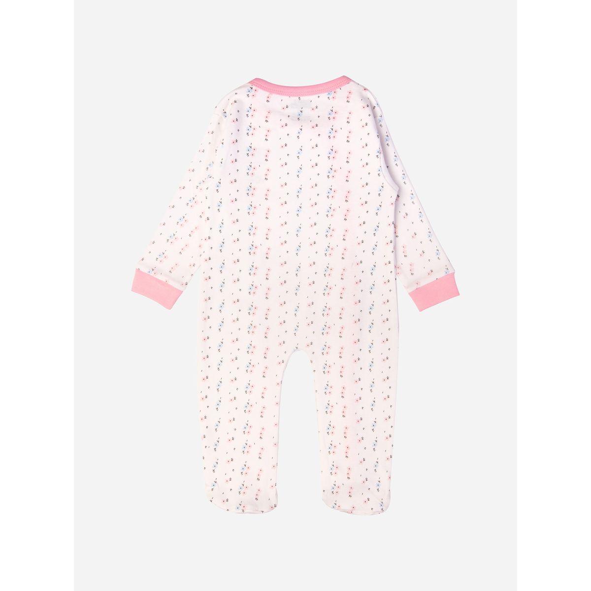 Babies Basic X Styli  Ditsy Print Long Sleeves Sleepsuit-baby-girls-clothing-bodysuits-image-2