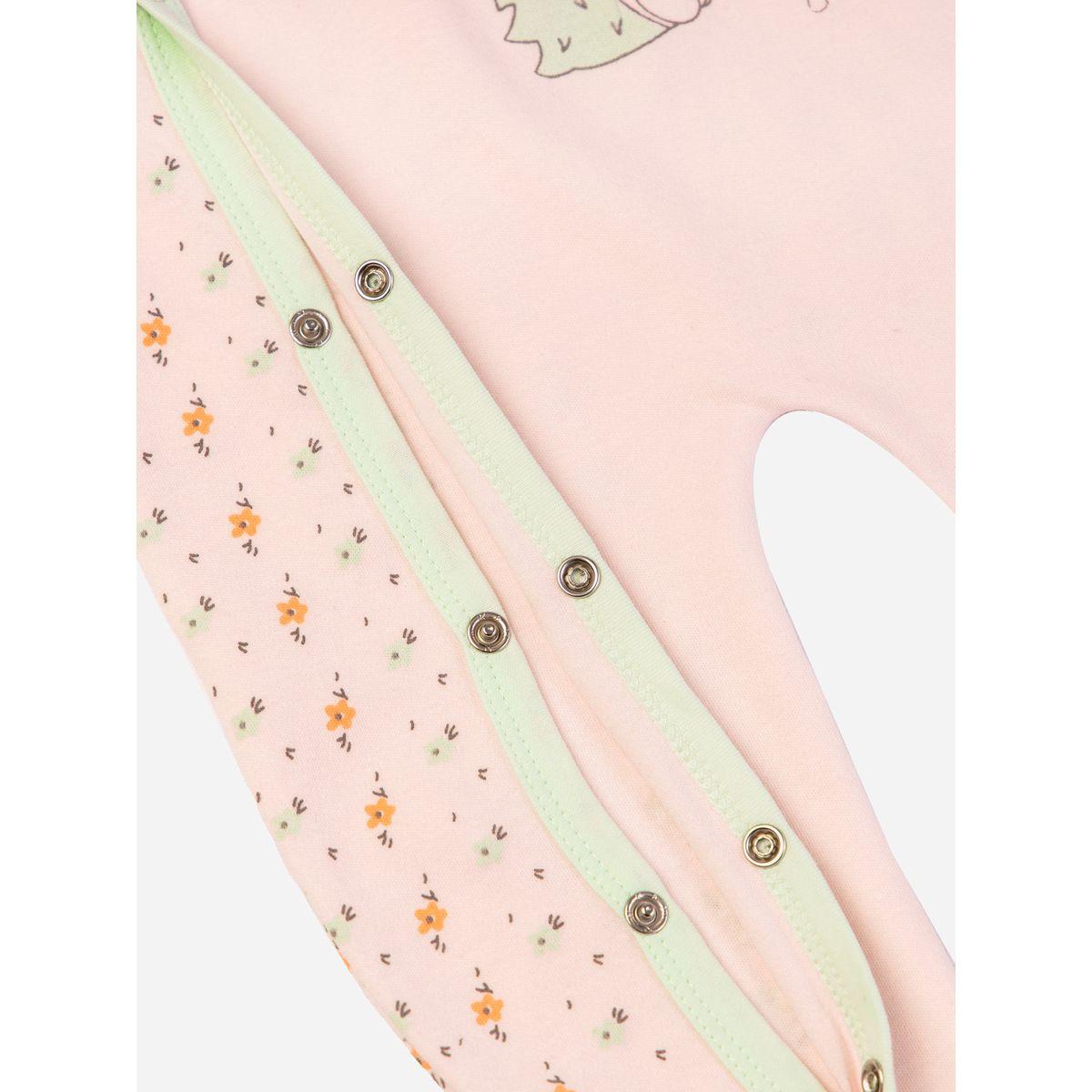 Babies Basic X Styli  Floral Print Long Sleeves Sleepsuit-baby-girls-clothing-bodysuits-image-2