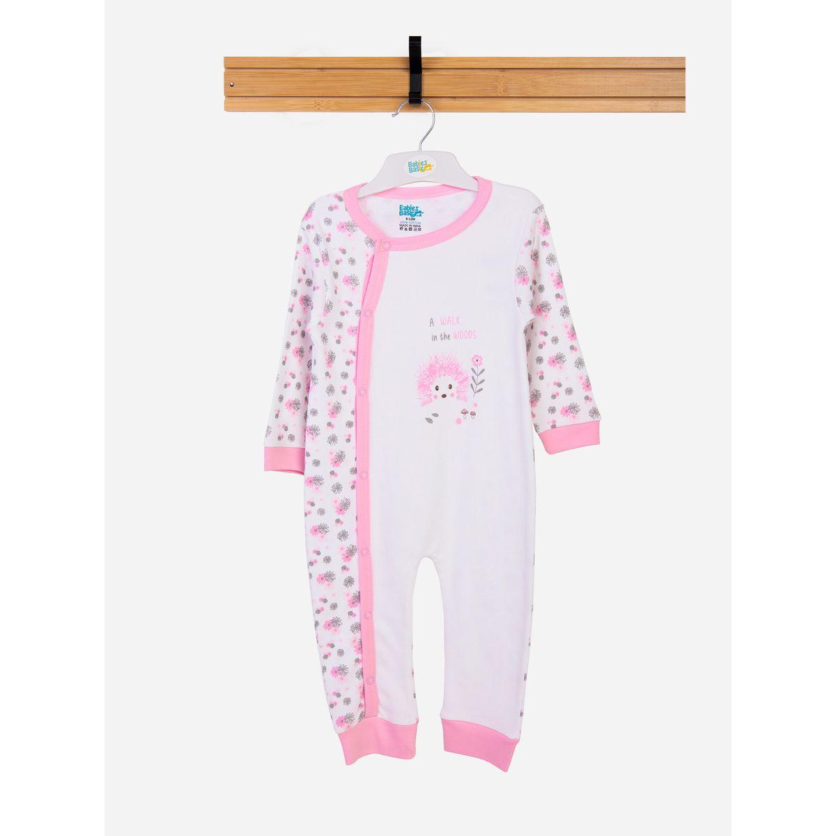 Babies Basic X Styli  Floral Print Long Sleeves Sleepsuit-baby-girls-clothing-bodysuits-image-1