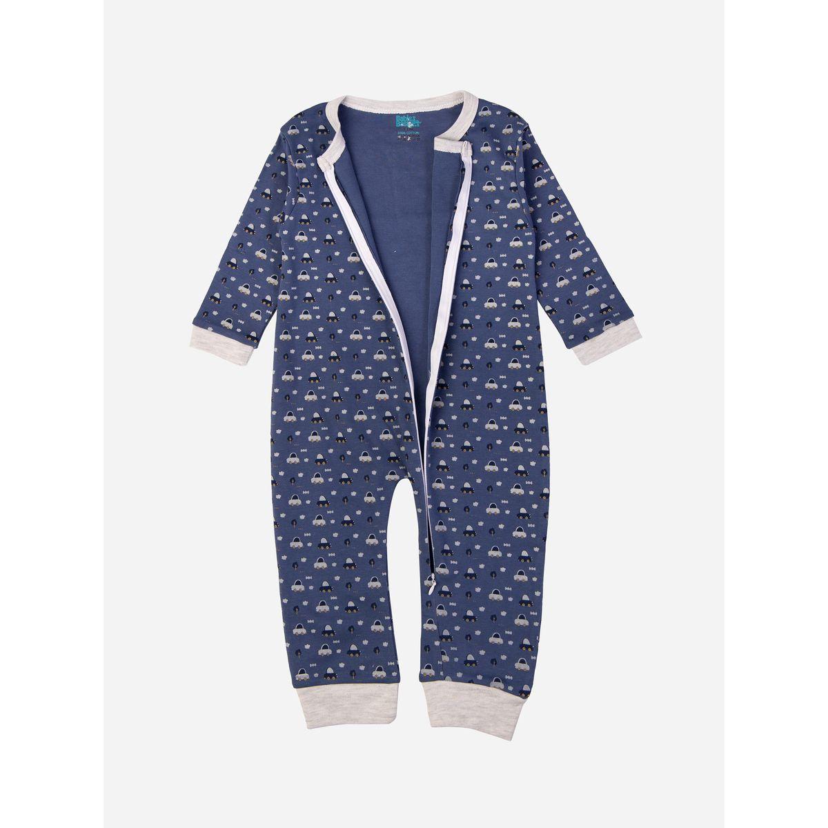 Babies Basic X Styli  Car Graphic Print Long Sleeves Sleepsuit-baby-boys-clothing-bodysuits-image-1