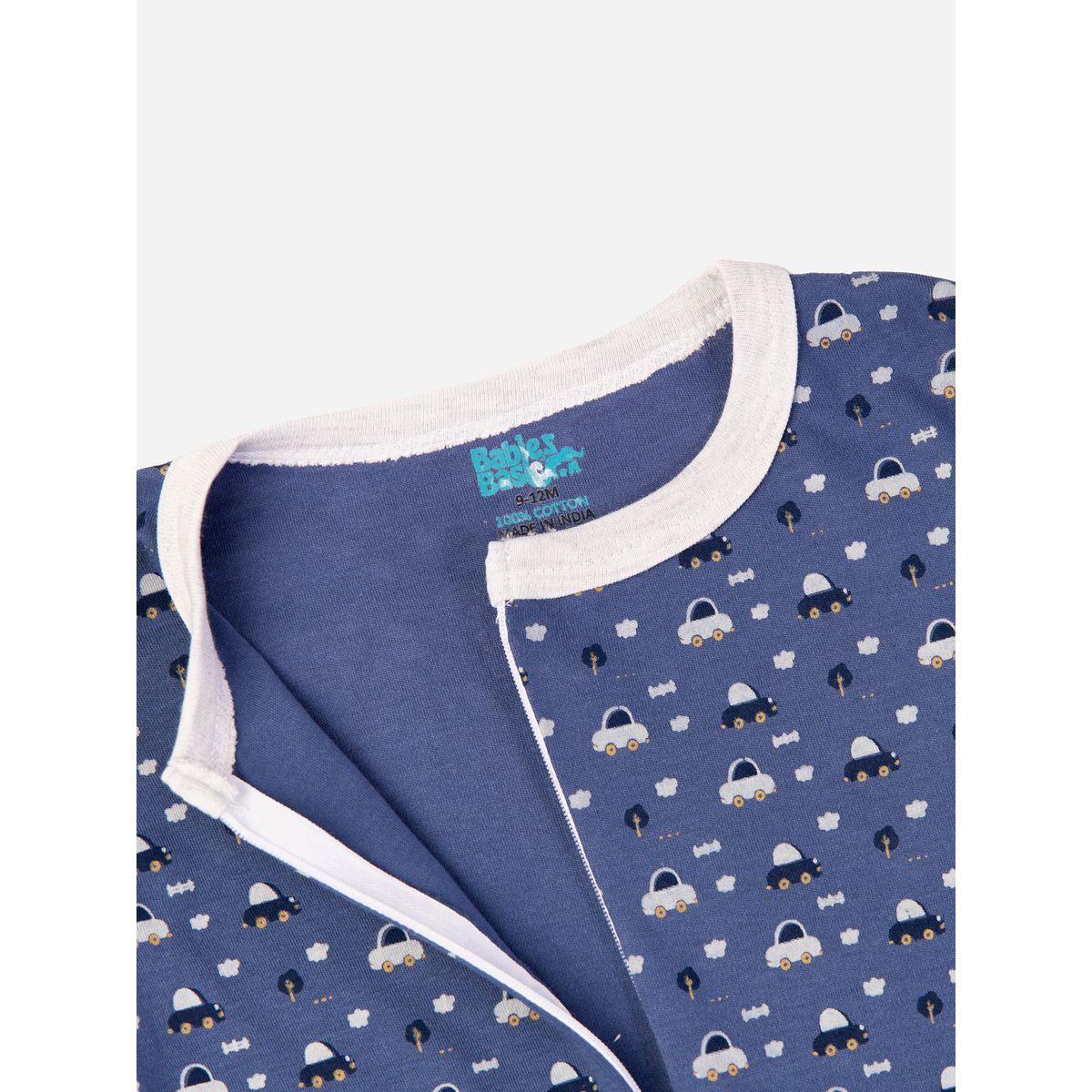 Babies Basic X Styli  Car Graphic Print Long Sleeves Sleepsuit-baby-boys-clothing-bodysuits-image-3