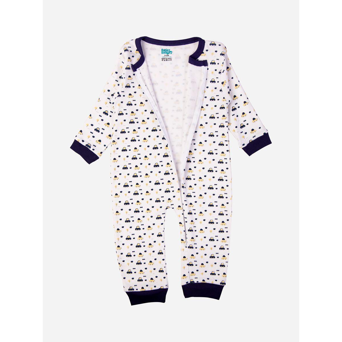 بدلة نوم بطبعة سيارة واكمام طويلة بيبيز بيسِك × ستايلي-baby-boys-clothing-bodysuits-image-1