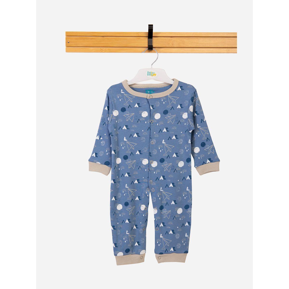 Babies Basic X Styli  All Over Print Long Sleeves Sleepsuit-baby-boys-clothing-bodysuits-image-1