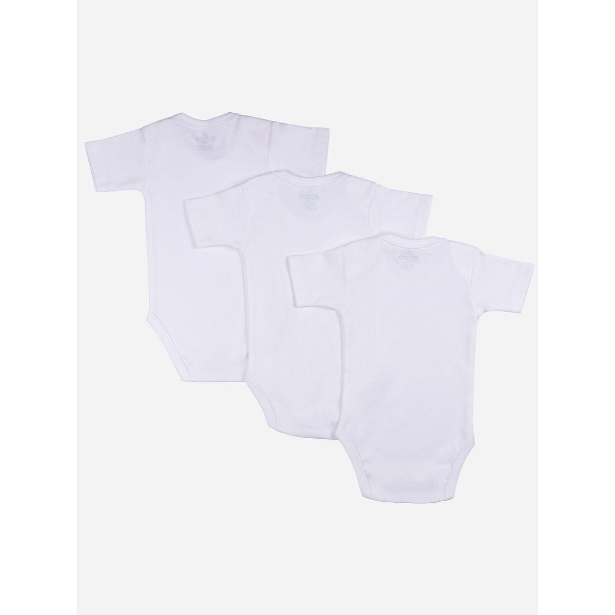 مجموعة من 3 بودي سوت سادة باكمام قصيرة بيبيز بيسِك × ستايلي-baby-girls-clothing-bodysuits-image-2